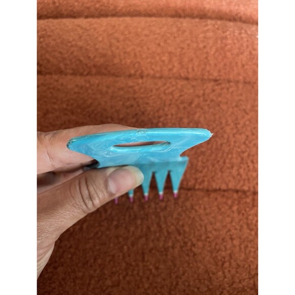 USA Mebco 90s Hair Feather Bear Claw Double Dipped Combs Teal Pink Swirl Purple - Picture 9 of 16